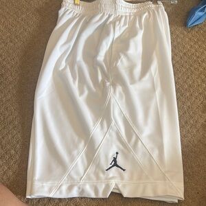 Brand new never worn without tags   Jordans White Performance Shorts